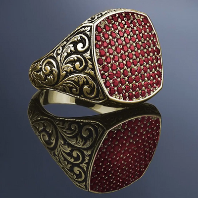 Vintage Inlaid Zirconia Ring