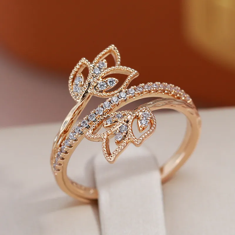 Elegant Bright Rose Flower Ring