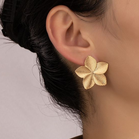 Vintage Golden Blossom Earrings