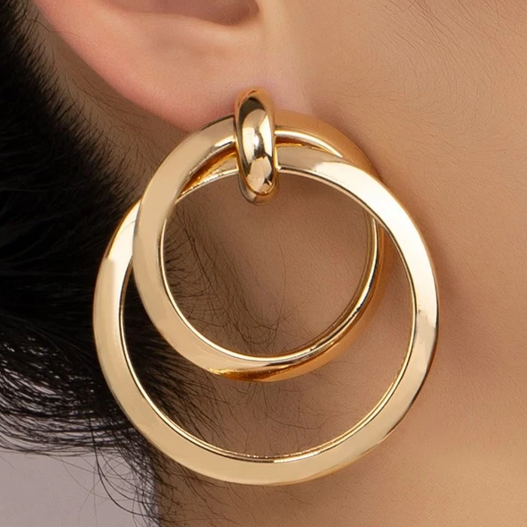 Elegant Golden Hoop Earrings