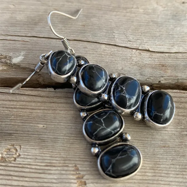 Vintage Natural Stones Earrings