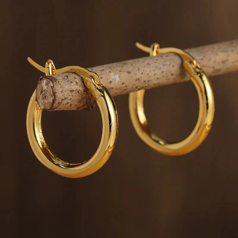 Vintage Gold Hoop Earrings