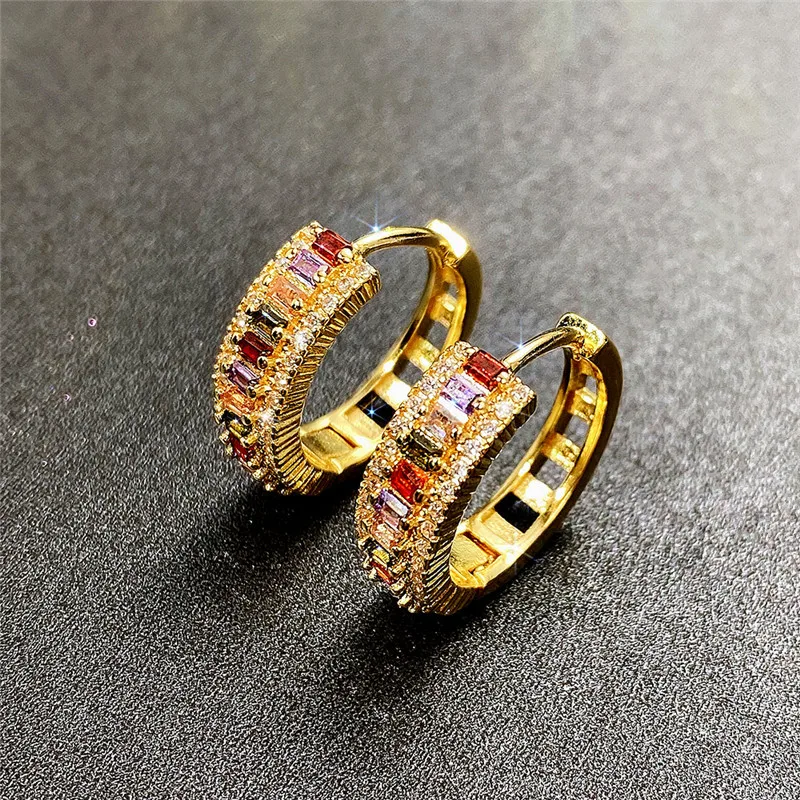 Vintage Gold Zirconia Earrings