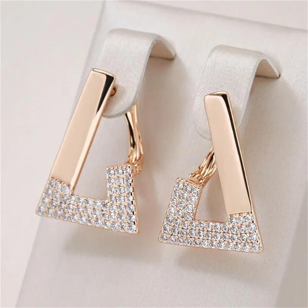 Elegant Bright Triangle Earrings