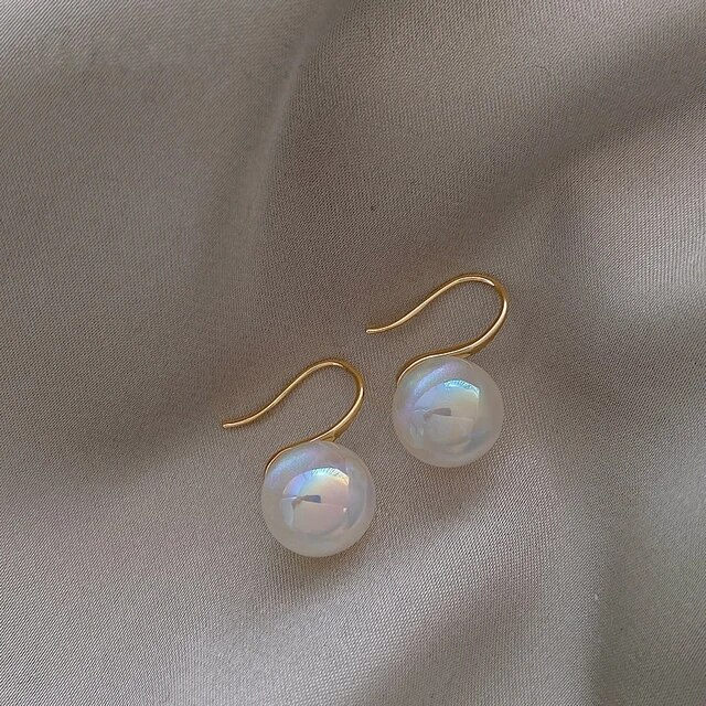 Elegant White Pearl Earrings