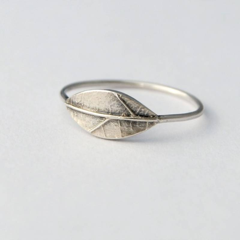 Vintage Silver Leaf Ring