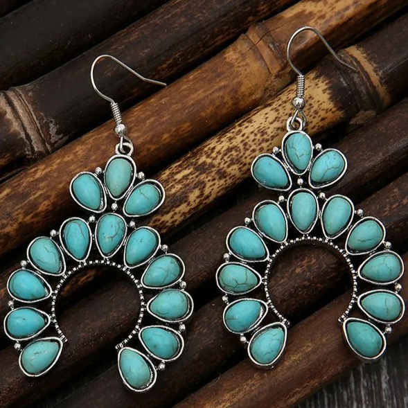 Vintage Blue Stones Earrings