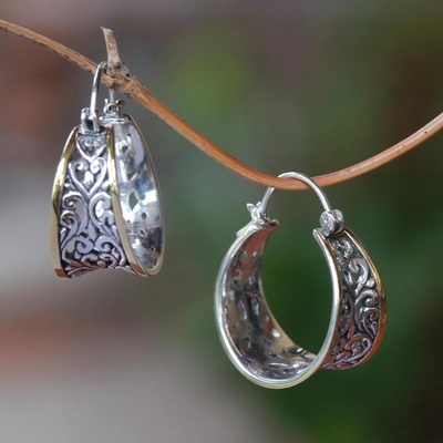 Vintage Gold & Silver Hollow Earrings