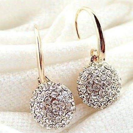 Vintage Bright Drop Gold Earrings